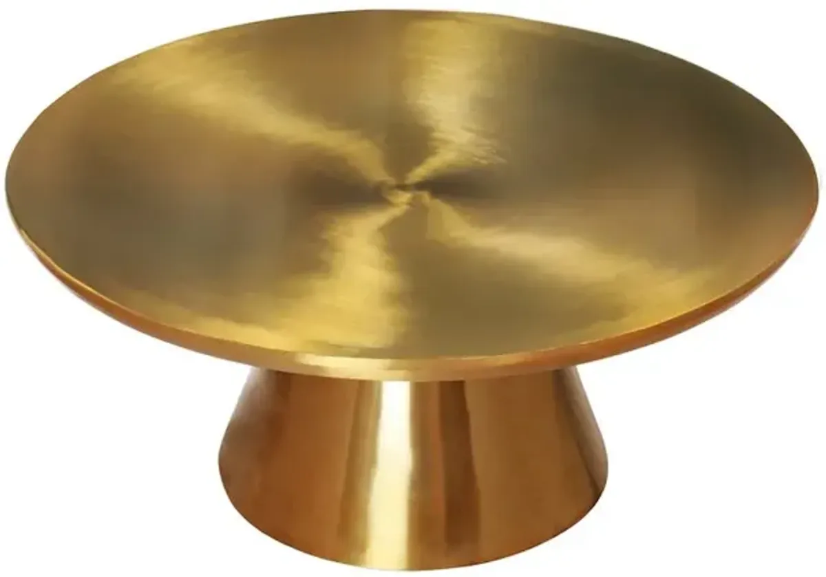 Meridian Furniture Martini Brushed Gold Coffee Table