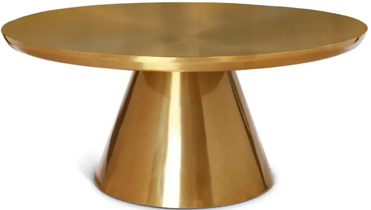 Meridian Furniture Martini Brushed Gold Coffee Table