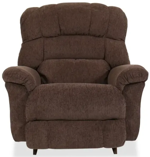 Randell Espresso Power Rocking Recliner with Headrest & Lumbar