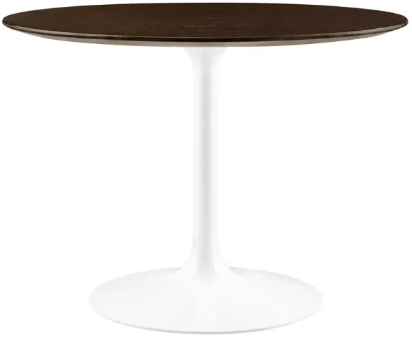 Modway - Lippa 40" Round Wood Grain Dining Table White Cherry Walnut