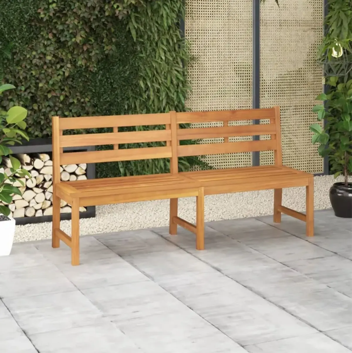 vidaXL Patio Bench 70.9" Solid Teak Wood