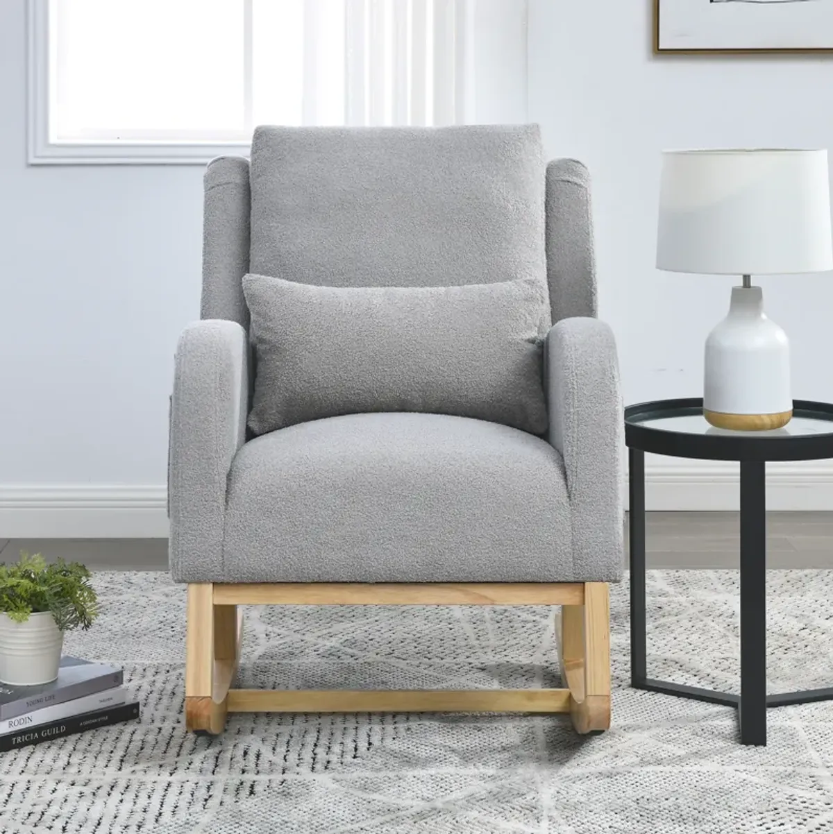 Streamdale 27.5" W Modern Accent High Back Living Room Casual Armchair Rocker