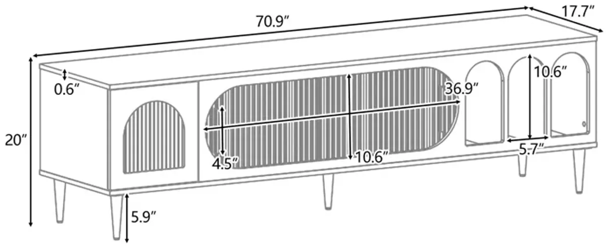 Merax Modern TV Stand TV Console Cabinet