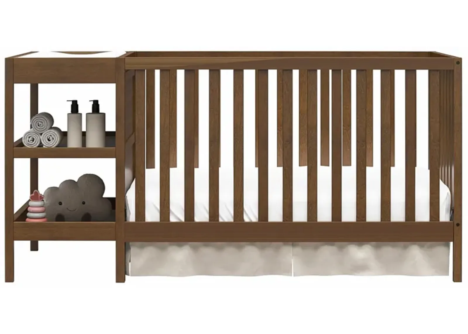 Baby Relax Ema 3-in-1 Convertible Crib & Changer Combo