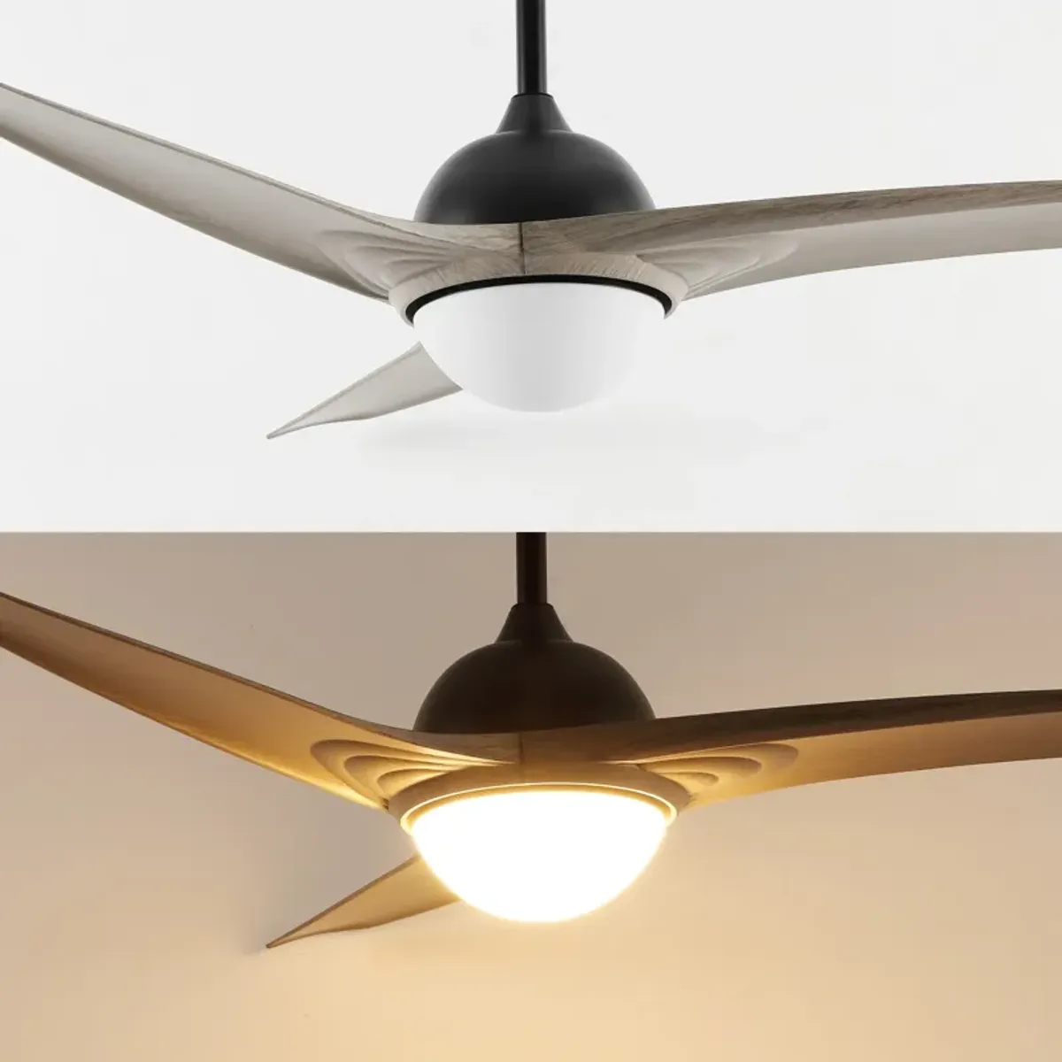 Sully Contemporary Industrial Iron/Plastic Integrated LED Ceiling Fan