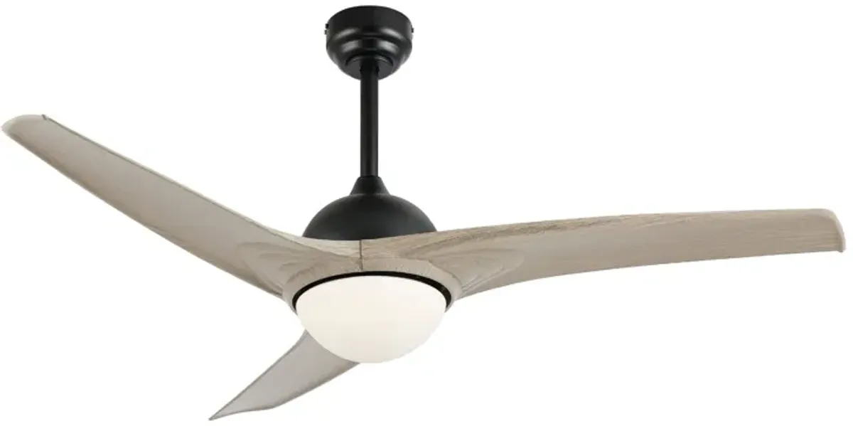 Sully Contemporary Industrial Iron/Plastic Integrated LED Ceiling Fan