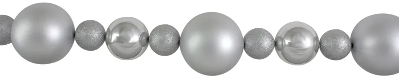 6' Shatterproof Ball 3-Finish Silver Splendor Christmas Garland