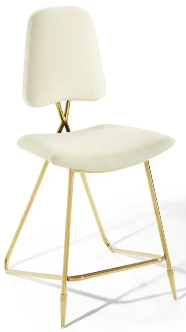 Ponder Performance Velvet Counter Stool