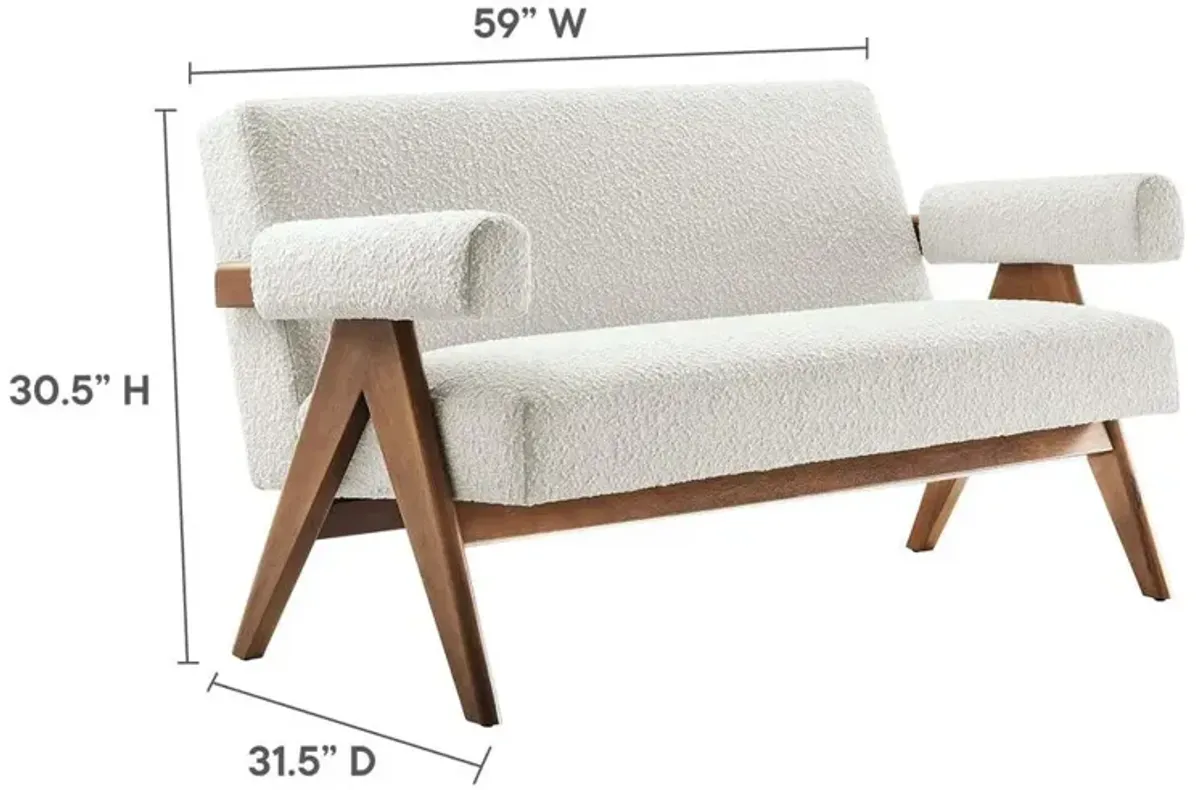 Modway Lyra Boucle Fabric Loveseat