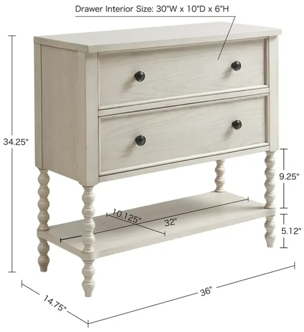 Gracie Mills Hebert Elegant 2-Drawer Chest