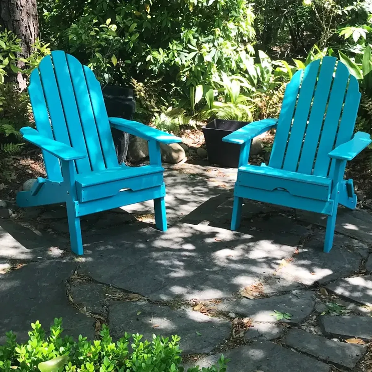 ResinTEAK Folding Adirondack Chair For Fire Pits, Patio, Porch, and Deck, New Tradition Collection