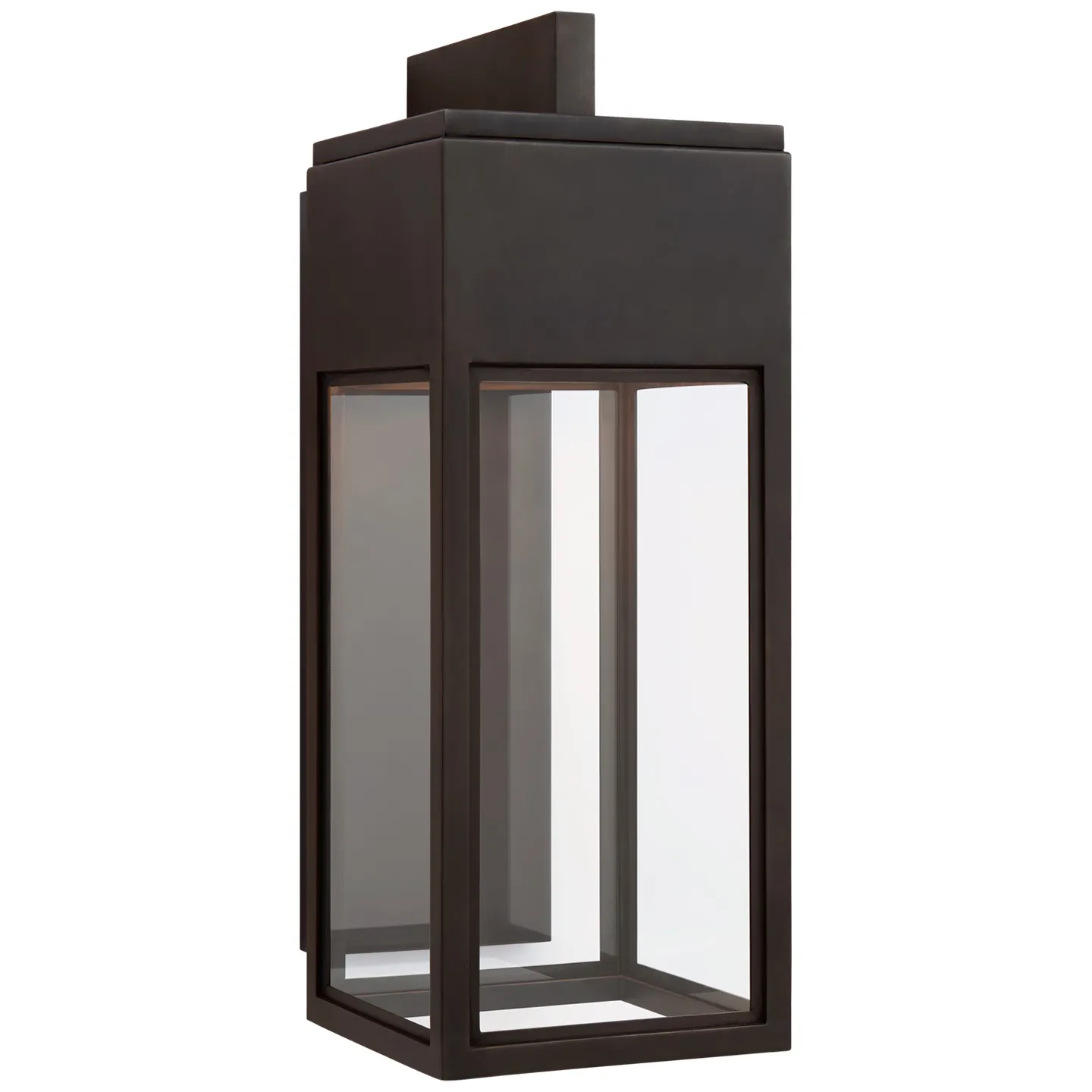 Irvine Medium Bracketed Wall Lantern in Bronze with Clear Glass