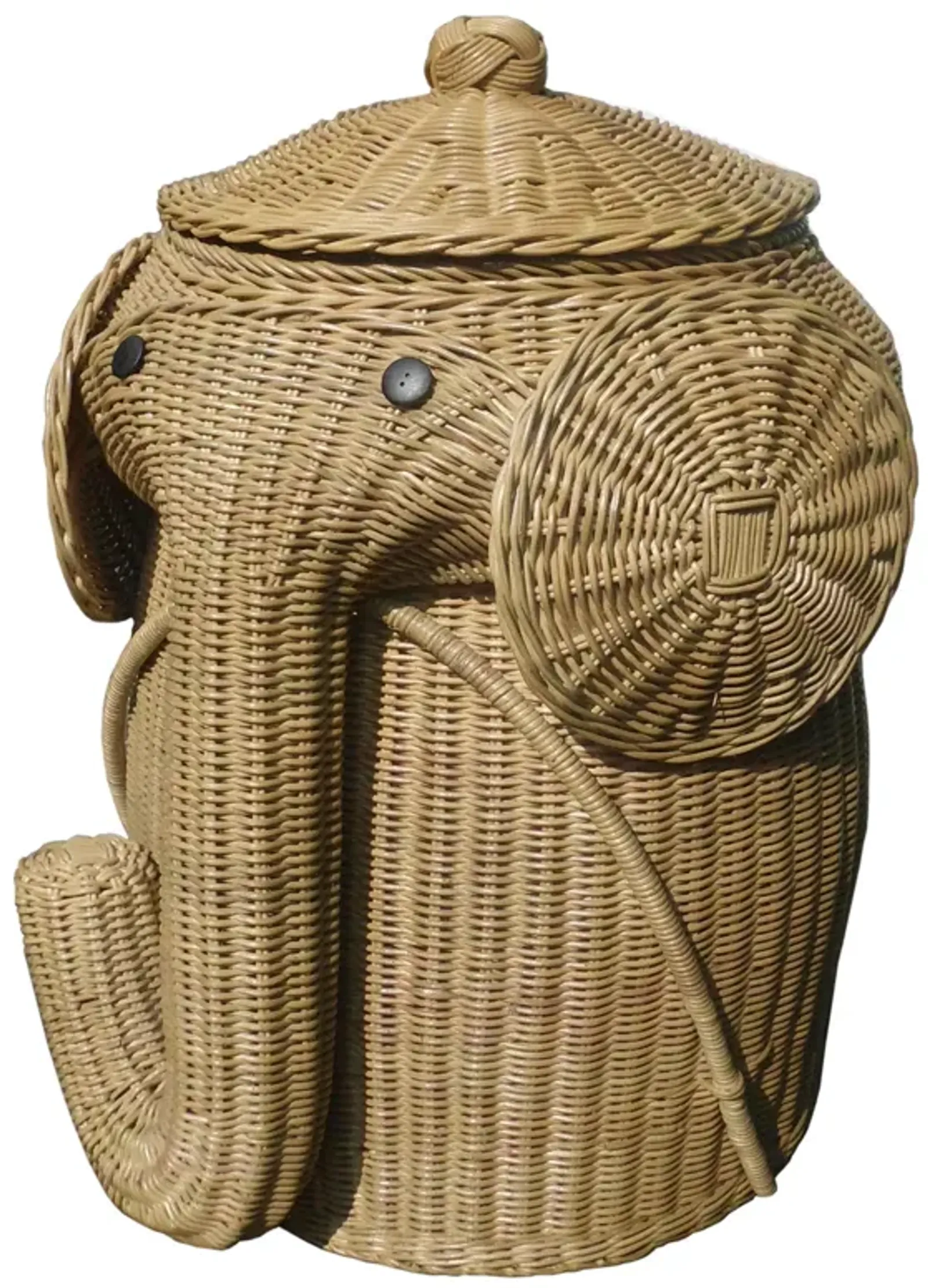 Elephant Rattan Hamper