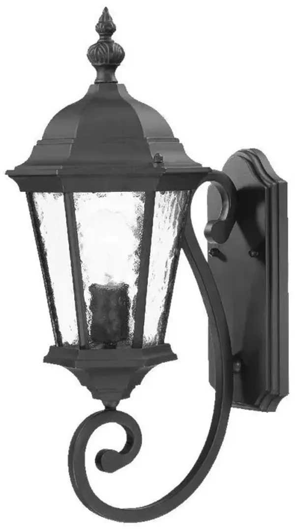 Hivvago One Light Matte Black Carousel Lantern Wall Light
