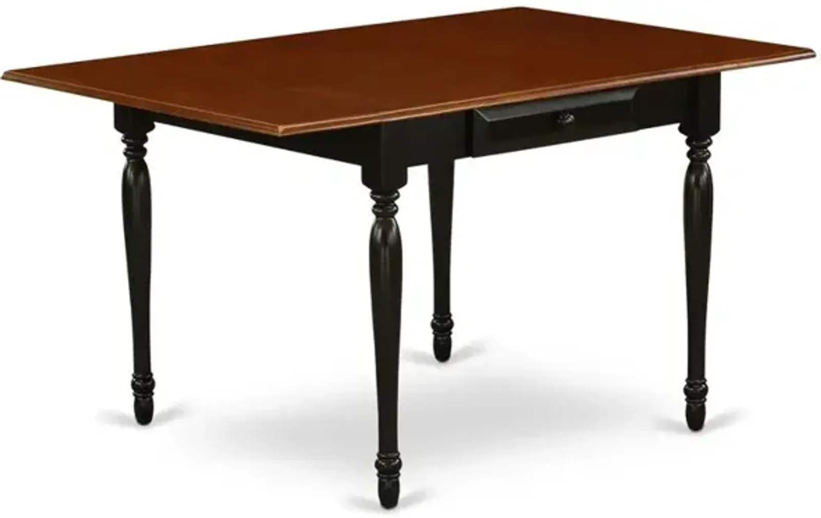 East West Furniture Dining Table Black & Cherry, MZT-BCH-T