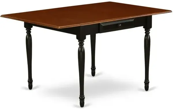 East West Furniture Dining Table Black & Cherry, MZT-BCH-T