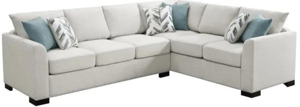 Coaster Co. of America Ashford Chenille Upholstered Sleeper Sectional Sofa Greige