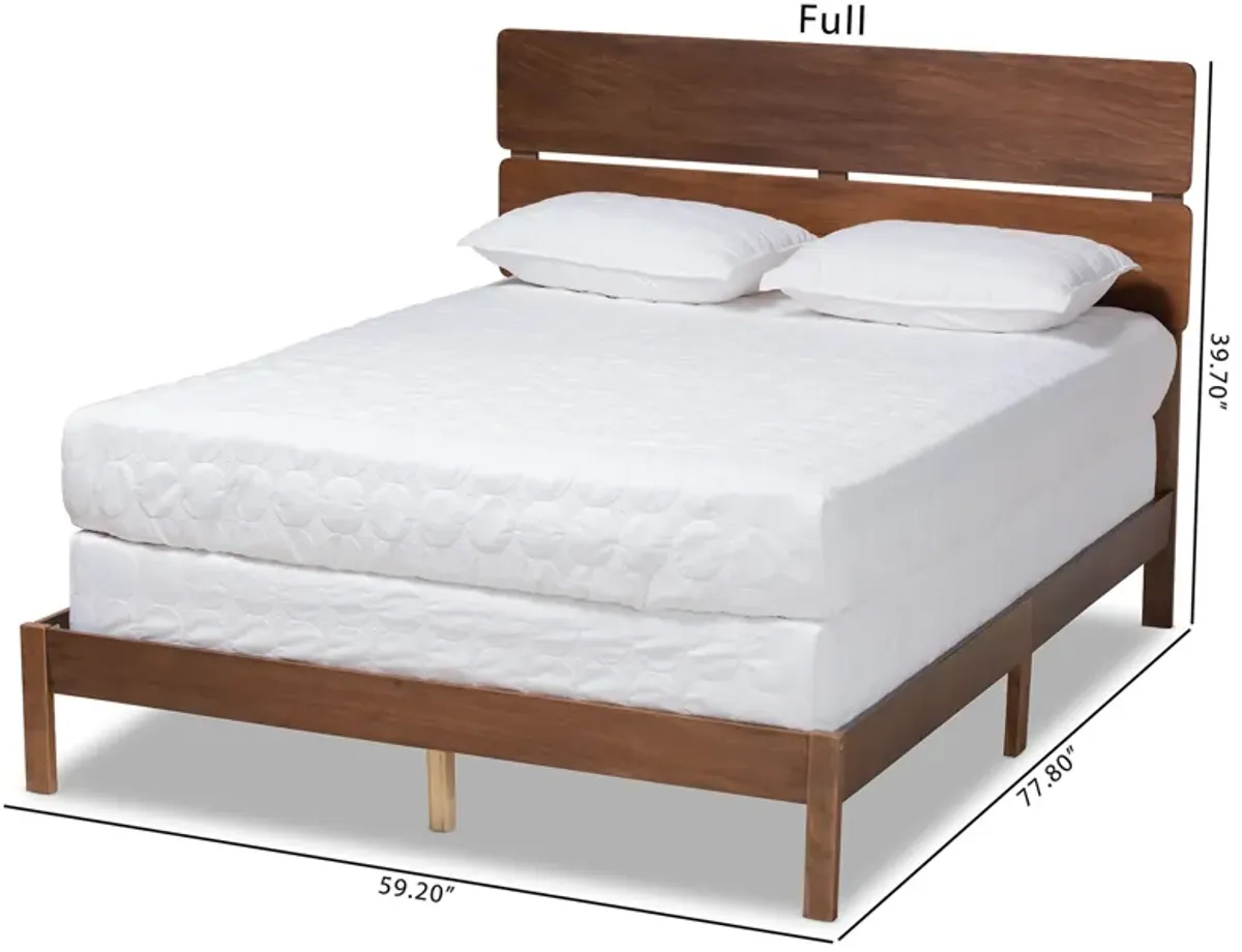 Baxton Studio Anthony Modern and Contemporary Walnut Brown Finished Wood King Size Panel Bed