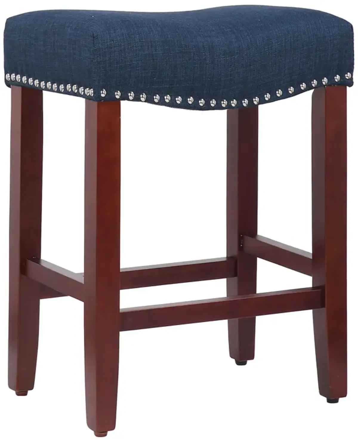 WestinTrends 24" Upholstered Saddle Seat Counter Stool