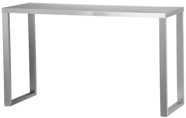 Pangea Home Clark Console Brushed Metal