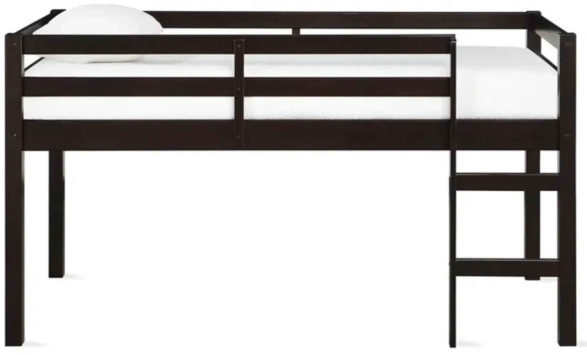 Atwater Living Ashe Junior Wooden Loft Bed, Twin, Espresso