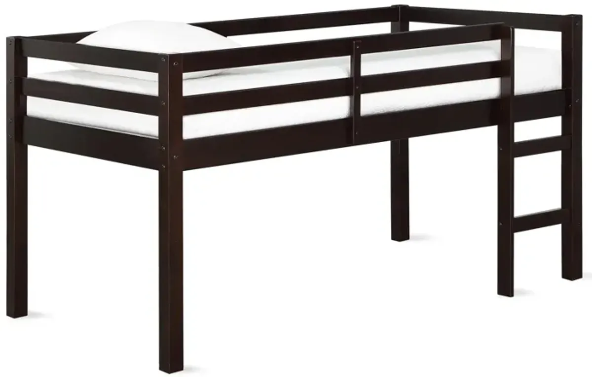 Atwater Living Ashe Junior Wooden Loft Bed, Twin, Espresso