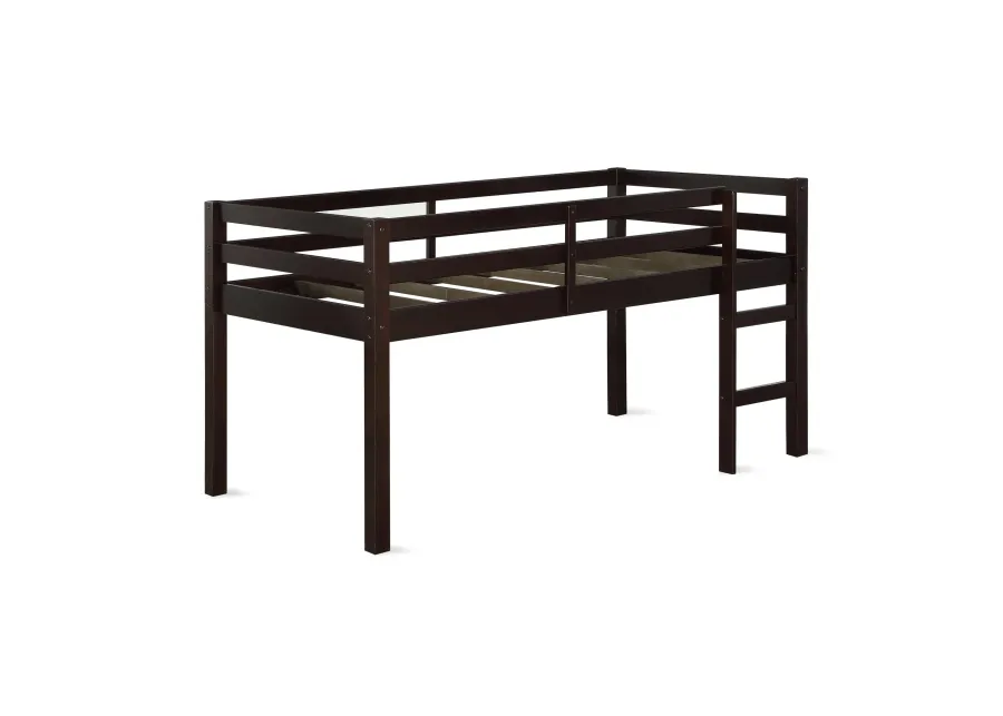 Atwater Living Ashe Junior Wooden Loft Bed, Twin, Espresso