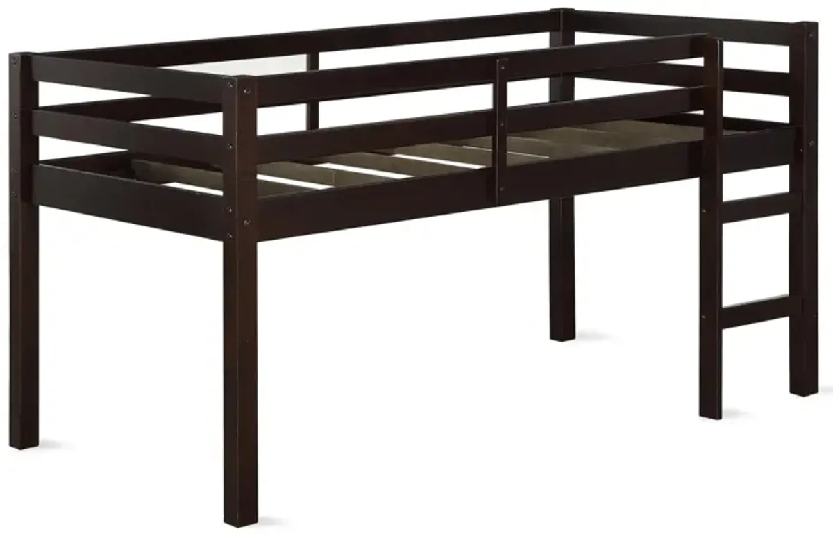 Atwater Living Ashe Junior Wooden Loft Bed, Twin, Espresso