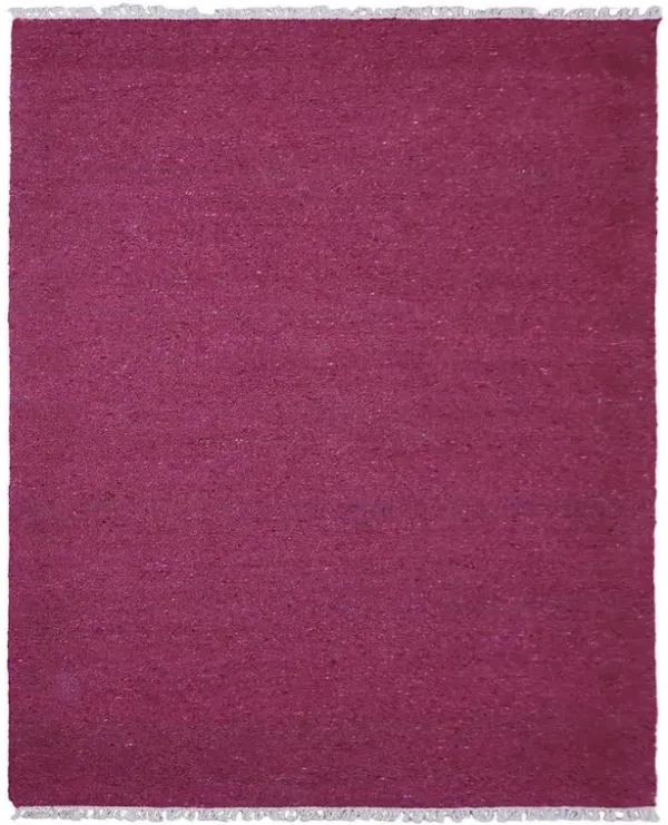 RUGSOTIC CARPETS HAND WOVEN FLAT WEAVE KILIM COTTON & POLYESTER ECO-FRIENDLY AREA RUGS  - 4'x6', Rectangle Shape, Pink Color, Solid Plain Design, Low Pile  Handmade Area Rugs (DCP111)