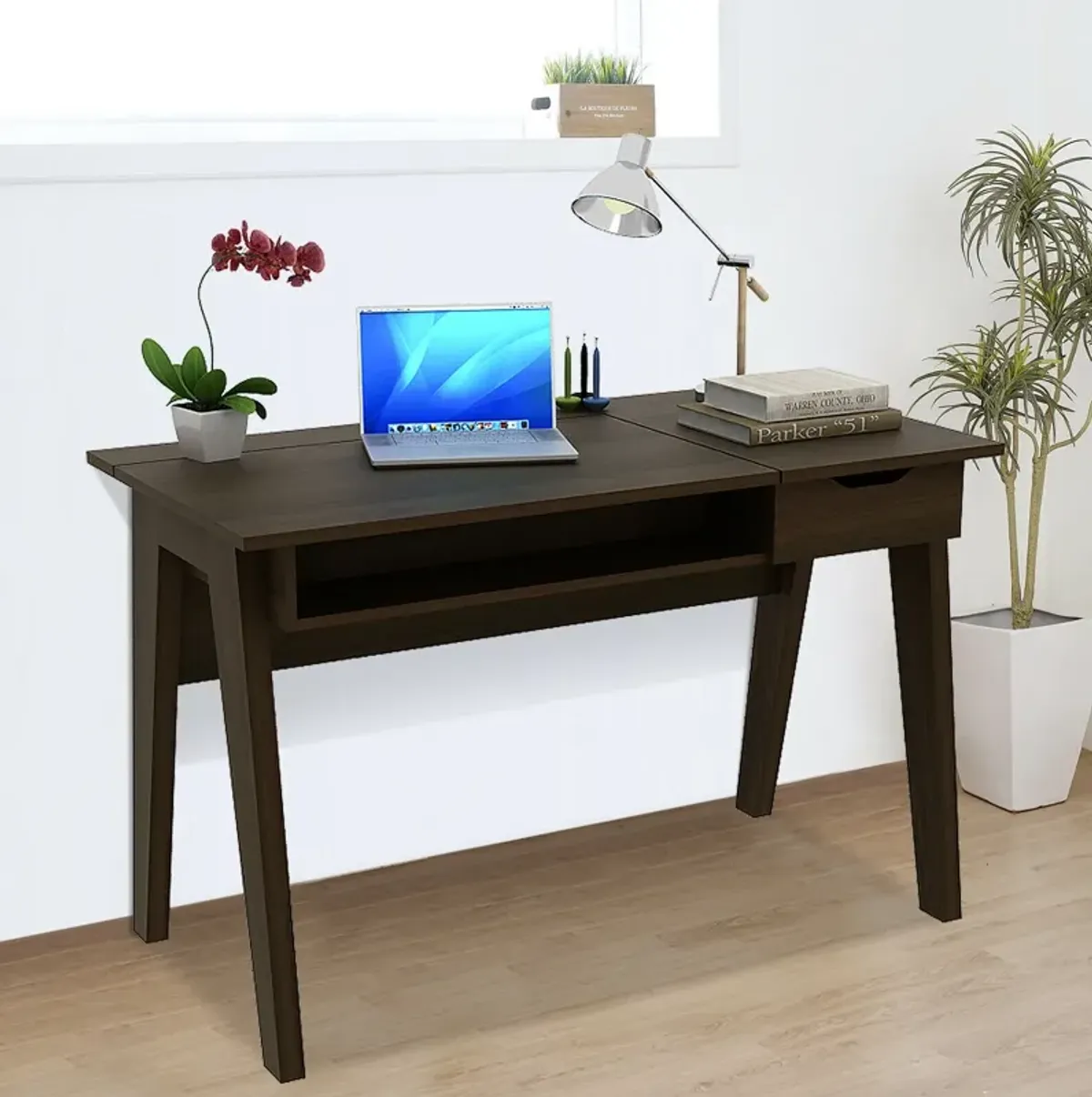 Dressing Table with Flip Mirror and Storage Drawer