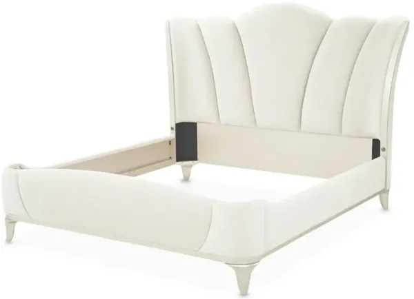 Michael Amini La Marisia Upholstered King Bed - Tranquil/Champagne Gold