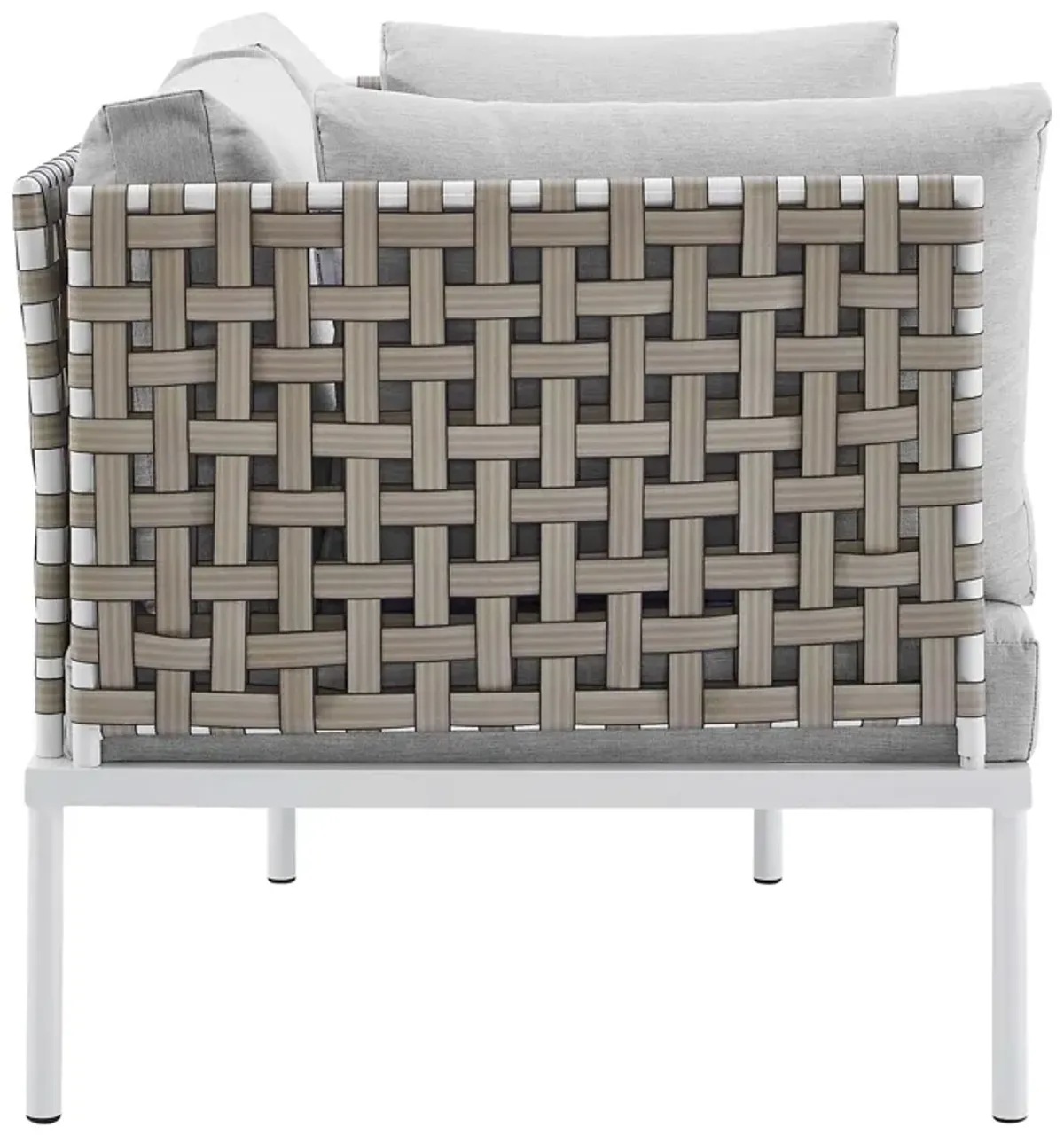 Modway - Harmony Sunbrella® Basket Weave Outdoor Patio Aluminum Loveseat