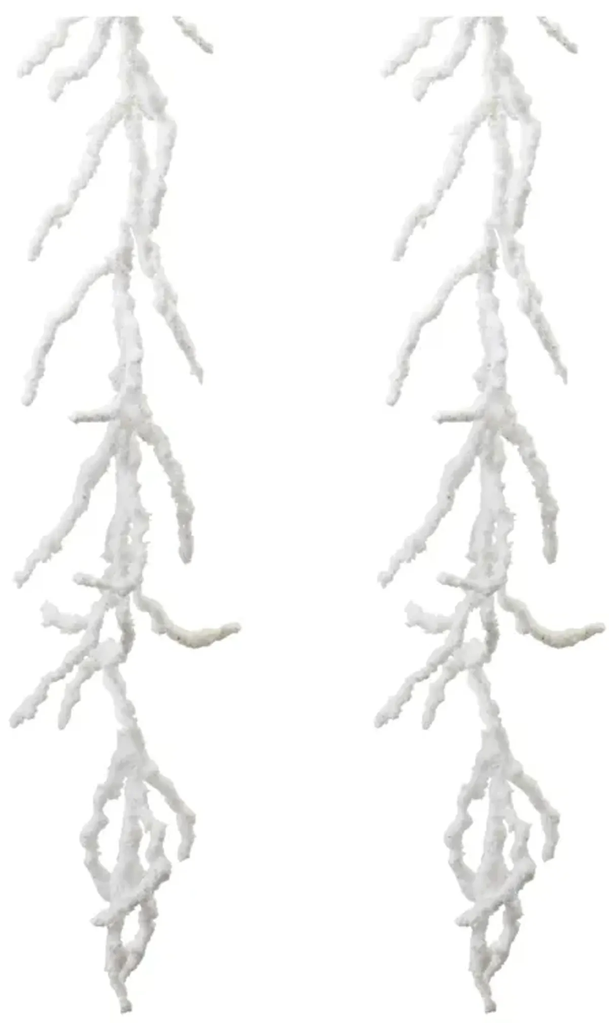 Snow-Flocked Twig Garland Set of 2 for Festive Seasonal Accents