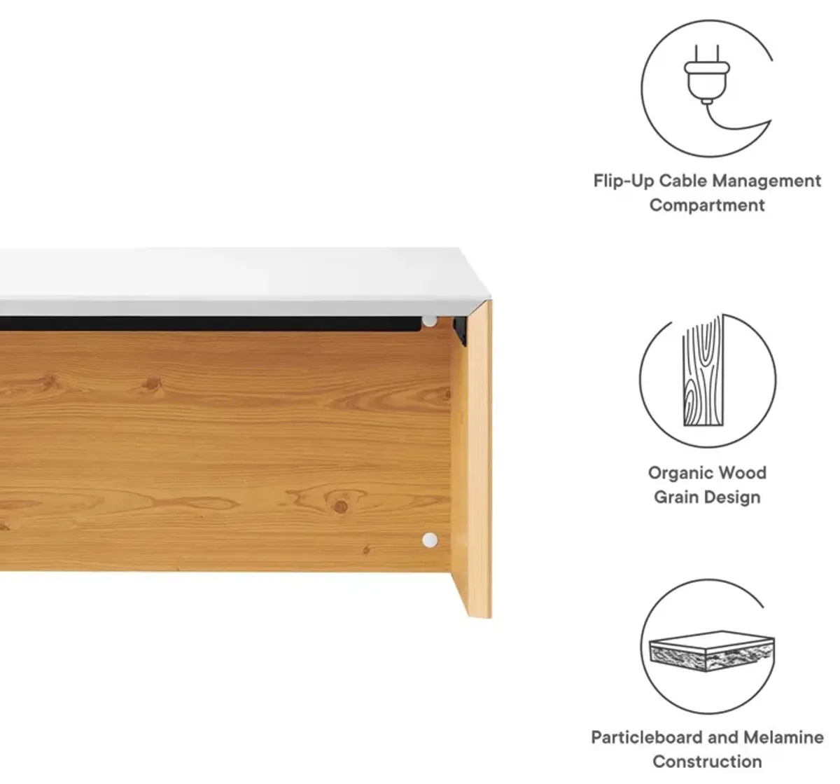 Kinetic 38" Wall-Mount Office Desk