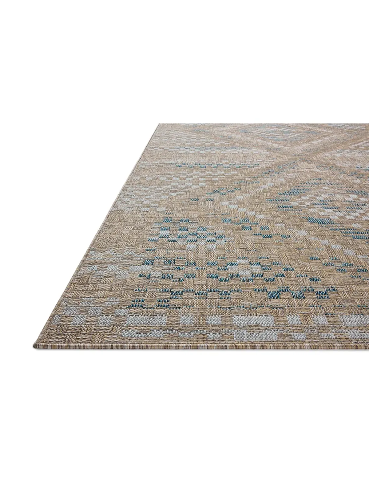 Topanga Natural/Aqua 3'11" x 5'11" Accent Rug by Amber Lewis x Loloi