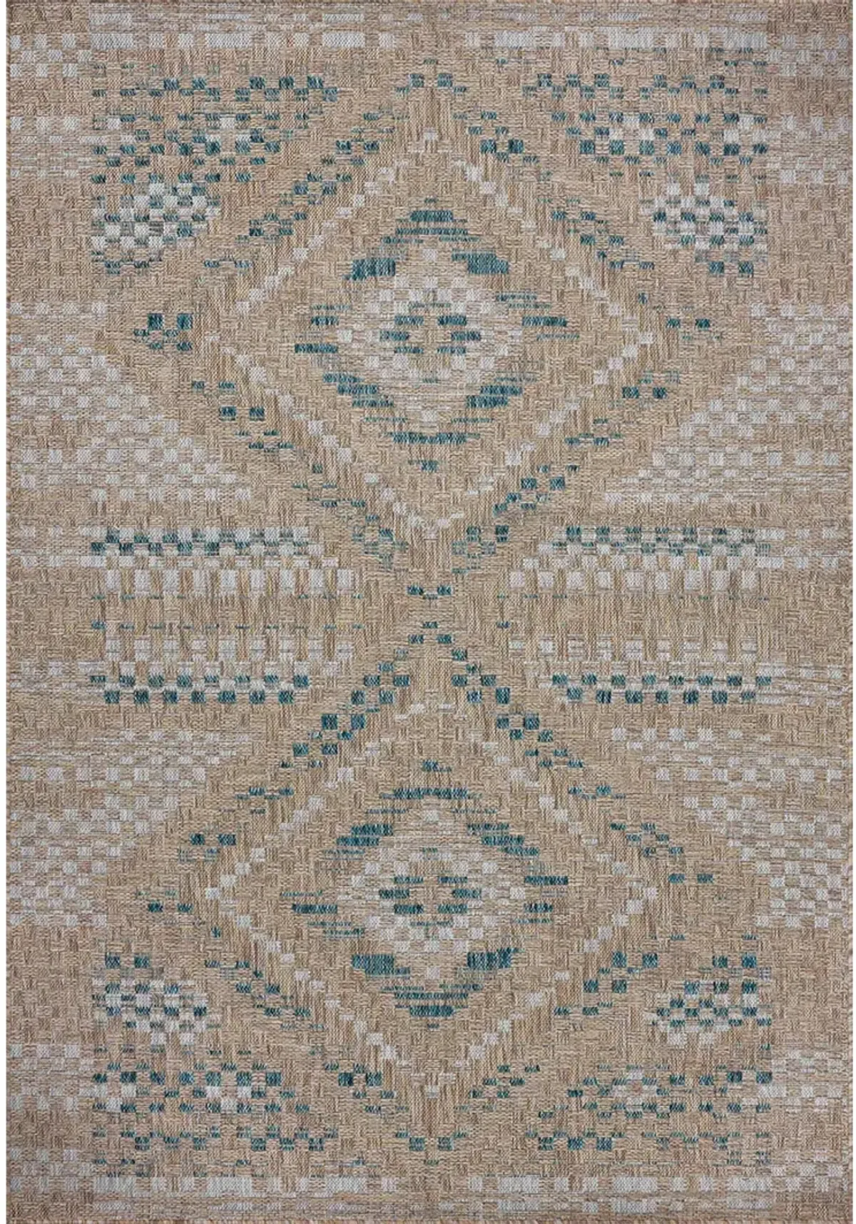 Topanga Natural/Aqua 3'11" x 5'11" Accent Rug by Amber Lewis x Loloi