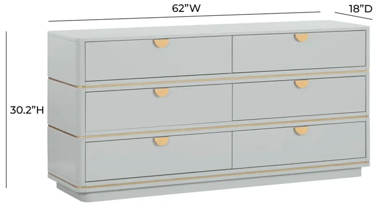 Julieta Cream 6 Drawer Dresser