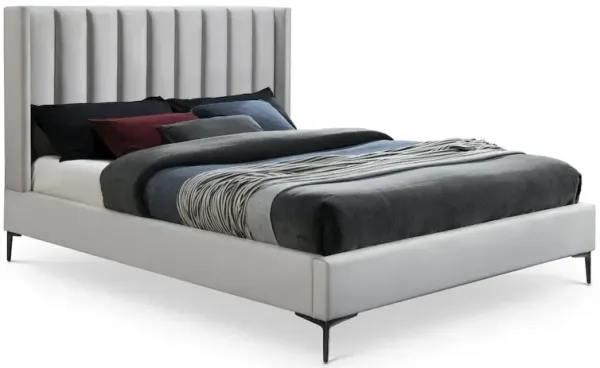 Meridian Furniture Nadia Cream Velvet King Bed