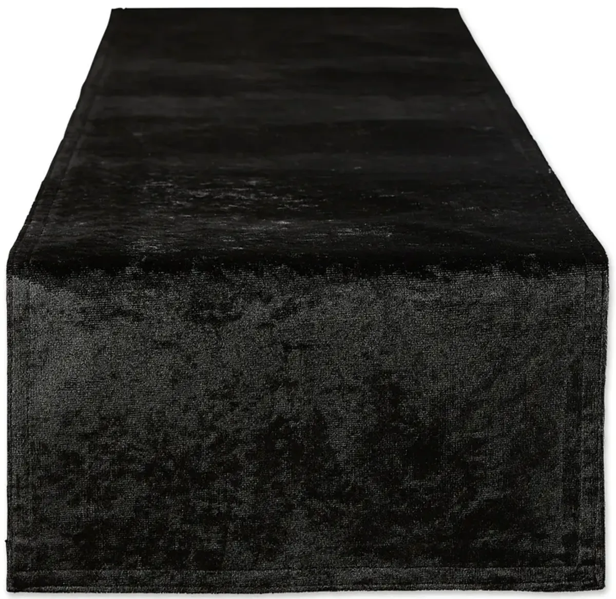14" x 72" Black Velvet Decorative Table Runner