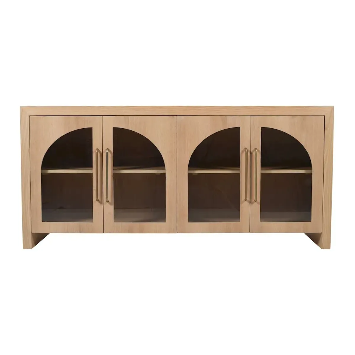Jofran Archimedes 70" Curved Arch Four Door Sideboard Storage Cabinet
