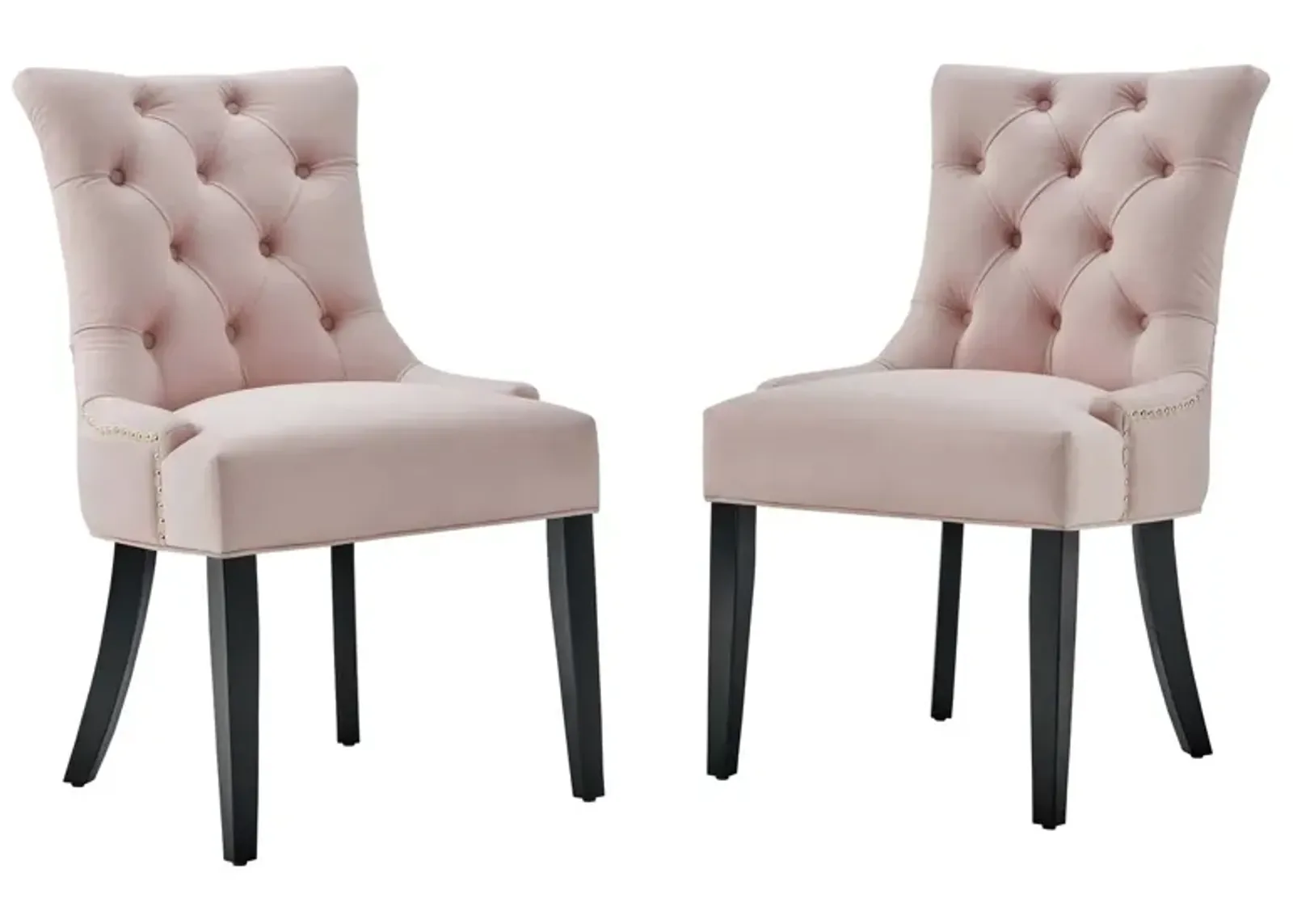 Regent Tufted Performance Velvet Dining Side Chairs - Set of 2