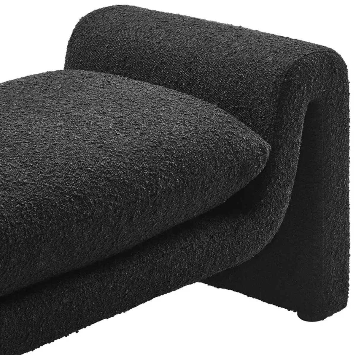 Waverly Boucle Fabric Bench