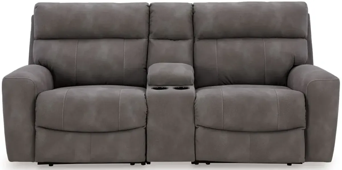 Next-Gen DuraPella 3-Piece Power Reclining Sectional Loveseat with Console