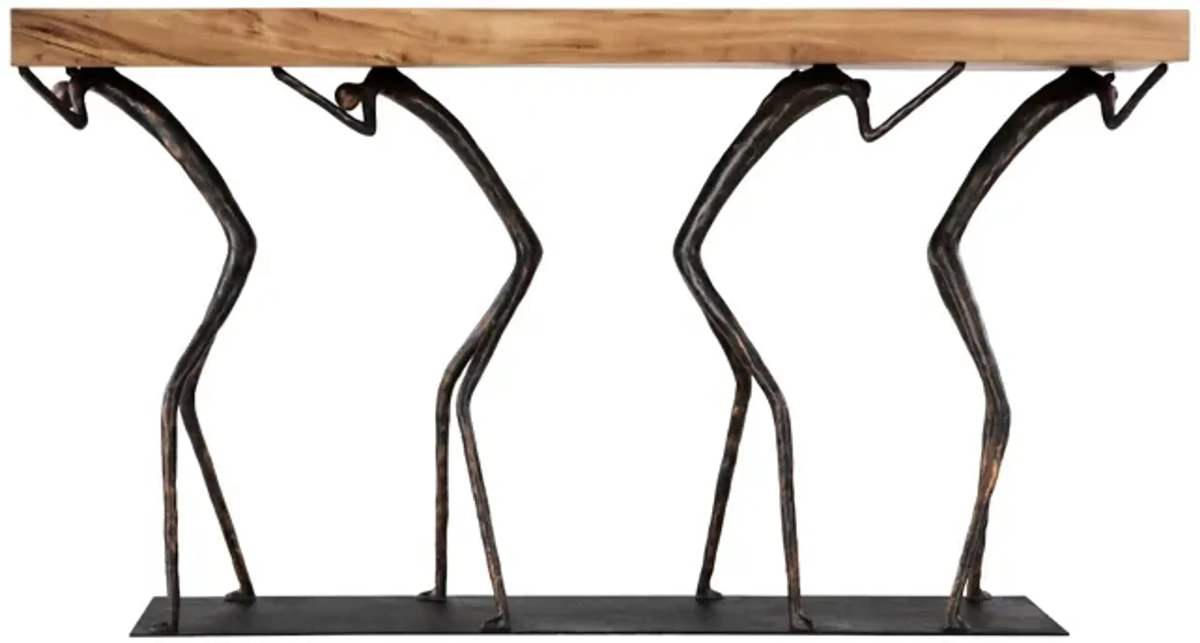 Atlas Console Table On Metal Base Mathis Home | Furniture.com