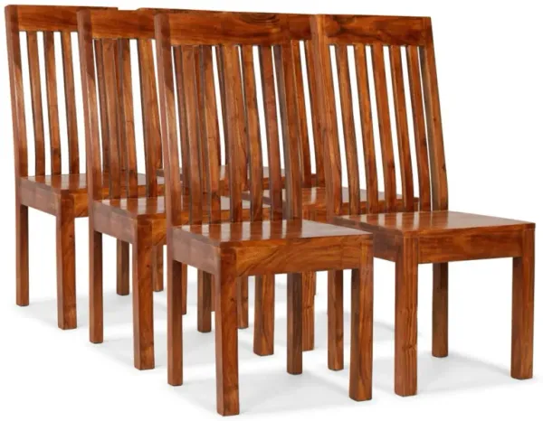 vidaXL Dining Chairs 6 pcs Solid Wood with Sheesham Finish Modern