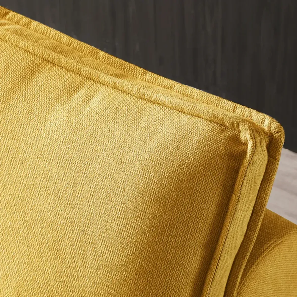 Multipurpose Linen Fabric Ottoman Lazy Sofa Pulling Out Sofa Bed (Yellow)