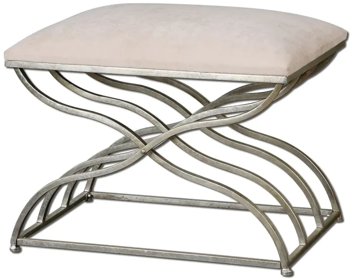 Uttermost Shea Satin Nickel Small Bench