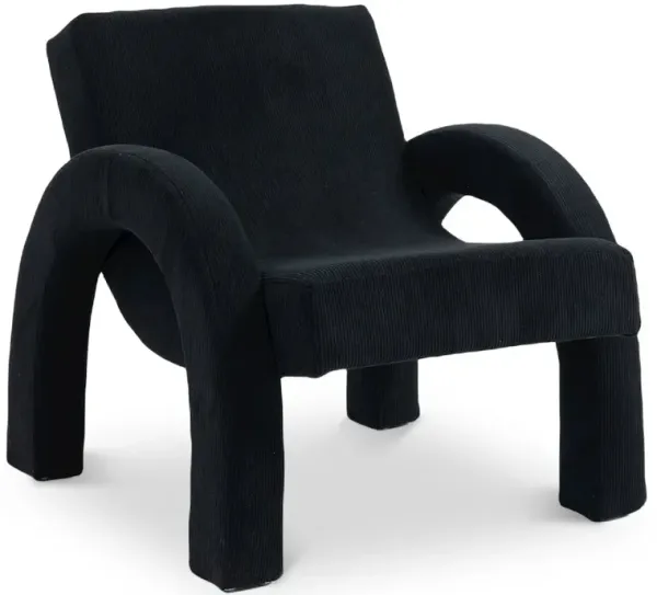 Meridian Furniture Corduroy Black Corduroy Fabric Accent Chair