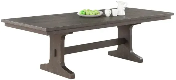 Best Quality Furniture 78 Extendable rustic brown wood dining table with pedestal