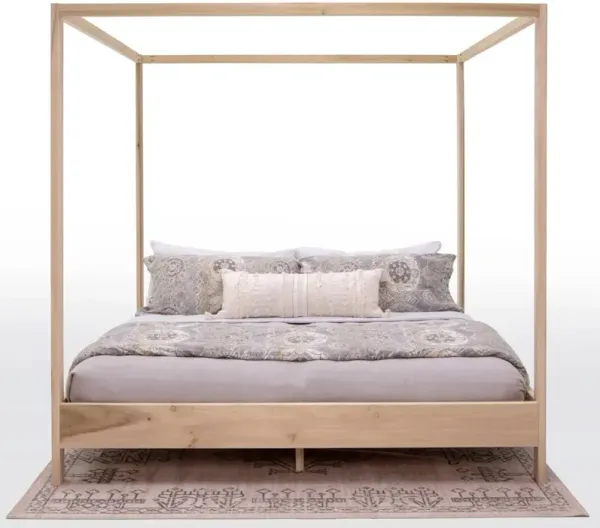 American Furniture Classics King Size Canopy Bed with Raised Platform